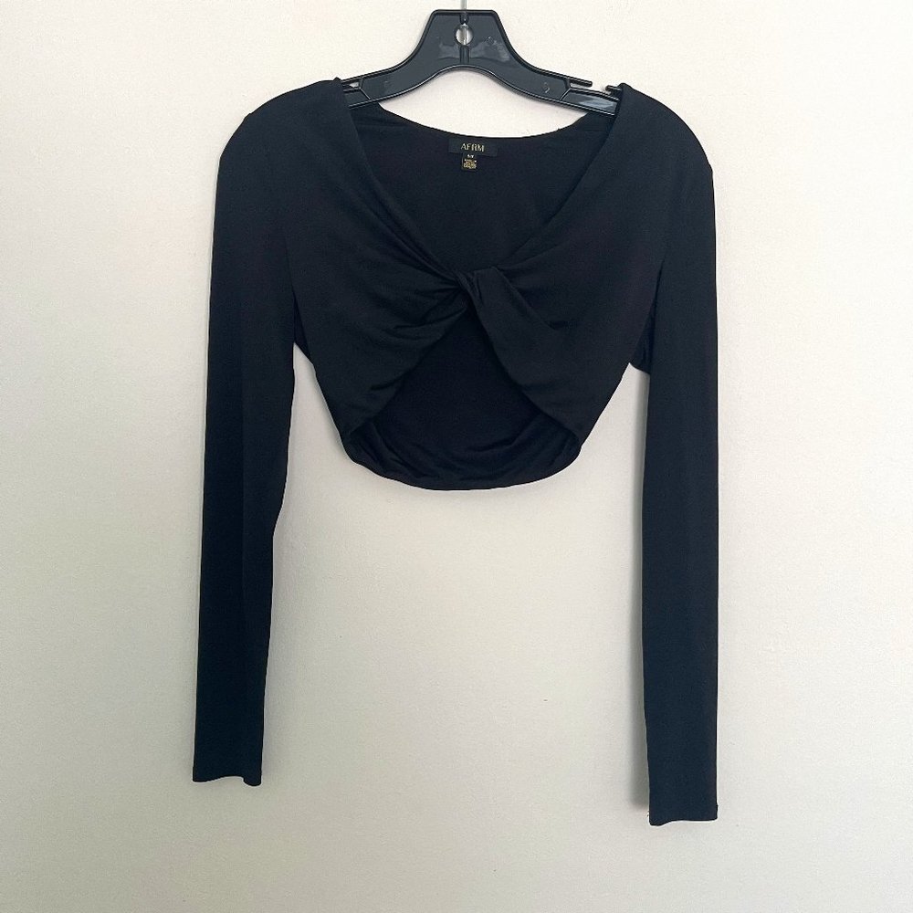 AFRM Black Crop Top Size SMALL